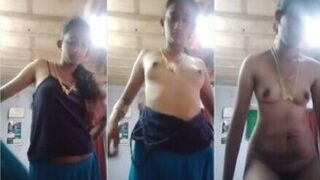 Desi Slim Gf Removing Dress Showing Boobs And Pussy
