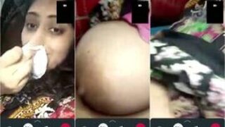 Paki Village Cheater Bhabi Showing Big Boobs On VC
