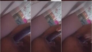 Unsatisfied Horny Bhabi Masturbating With Eggplant