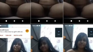 Desi Hot Gf Showing Playing With Her Big Boobies On VC