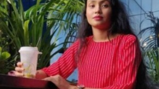 Extremely Sexy Bangladeshi IT Girl Teasing Boyfriend in Black Lingerie & Giving Sloppy Blowjob Nude