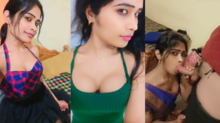 Most Viral Sexy Indian Babe Fully Nude Giving Blowjob Riding on Boyfriend Dick Don’t Miss