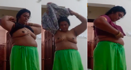 Tamil Aunty Dress Changing Screctly Captured