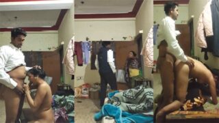 Desi Hot Figure Bhabi Giving Blowjob Standing Doggy Style Fucking With Devor Cum In Ass