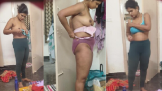 Beautiful Banglore Wife Changing Clothes Secretly Recorded in Hidden Cam