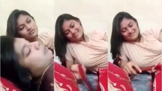 Beautiful Girl Showing To Boyfriend in Front Of Her Sister