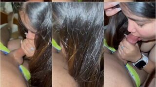 Beautiful Indian Girl Sucking Boyfriend Dick