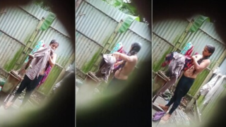 Village Girl Bathing Secretly Recorded By Neighbor Boy