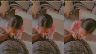 Cute Mallu Girl Quick Sucking Cousin Brother Dick on Stairs