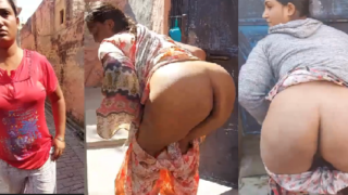 Punjabi Bhabhi Showing her Big Ass to Boyfriend Quick Fucking on Street And Accedently Cum Inside Pussy in Hurry Must Watch