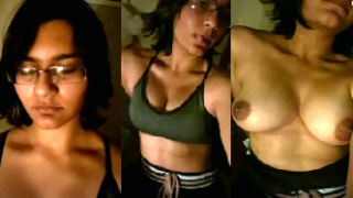 Sexy Glasses Babe Showing