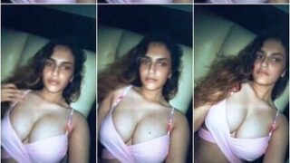 Beautiful Girl Fully Nude Pressing Boobs Showing Ass