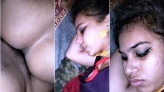 Beautiful Newly Married Wife Hard Doggy Style Fucking Riding On Husband Dick Moaning Talking