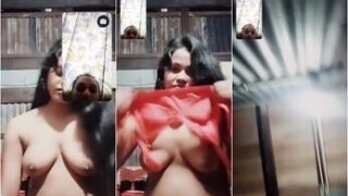 Beautiful Village Wife Showing For Husband On VC
