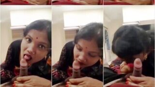 Beautiful Bengali Bhabhi Giving Blowjob