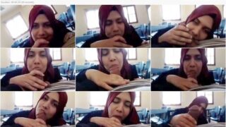 Hijabi Girl After Class Sucking Boyfriend Dick