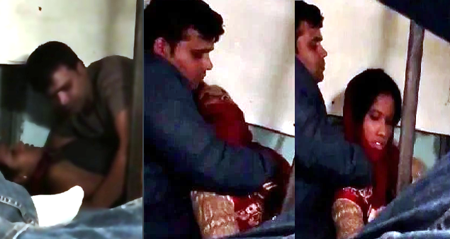 Horny Indian Couple Fucking in Running Train While Public Sleeping