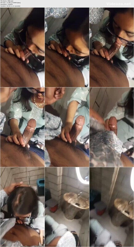 Sexy Glasses Babe Giving Blowjob