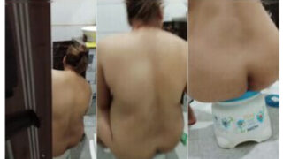 Chubby Mom Bathing Secretly Captured By Stepson