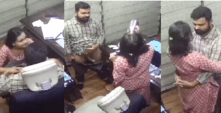 Desi Couple Romance Blowjob In Office Captured In CCTV Cam