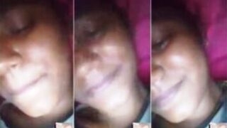 HORNY DUSKY VILLAGE GF SHOWING ROUND CHOCOLATY NIPPLES SQUEEZING BOOBS & FINGERING WET PUSSY FOR BF(3 CLIPS)