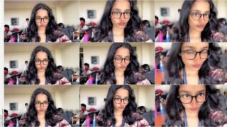Slim Indian Girl Showing Pressing Her Boobs
