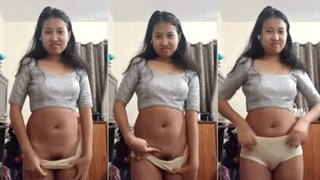 Cute Shy Girl Showing her Pussy Taking Cum in Mouth