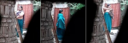 Village Bhabhi After Bath Nude Captured By Neighbour