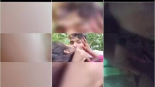 Village Girl Showing Outdoor Kissing With Boyfriend