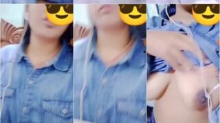 Cute Girl Showing On Video Call