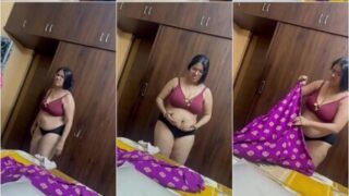 Mallu Aunty Giving Blowjob Changing Clothes Secretly Captured Nude
