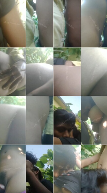 Young Tamil Lover Outdoor Stand Fucking