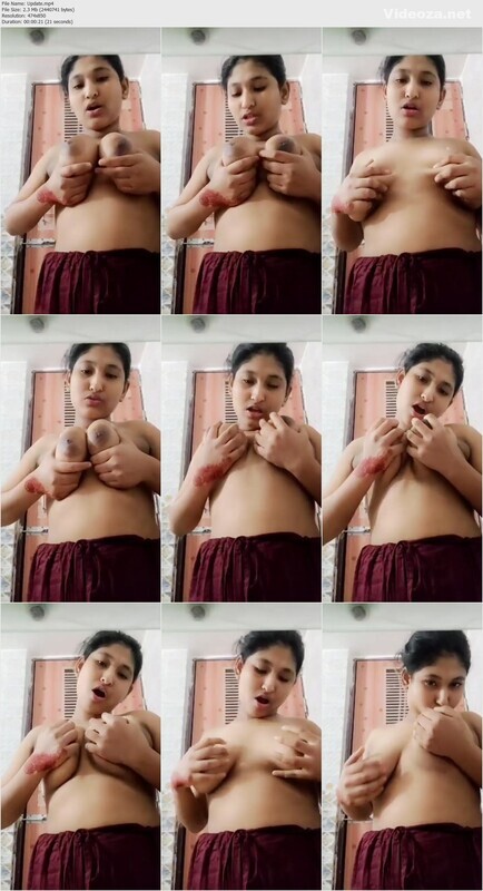 Bengali Horny Girl Pressing Boobs