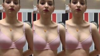 Extremely Beautiful Instagram Influencer Ishika Stripping Full Frontal NUDE with Full Face Slapping her Ass & Pink Pussy Closeup Spreading